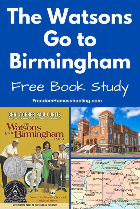 The Watsons Go to Birmingham Free Book Study Watsons Go To Birmingham Projects, Leadership Conference, Historical Fiction Novels, Middle Child, Homeschool Lesson, Book Study, Parenting Guide, Novel Studies, Kids Reading