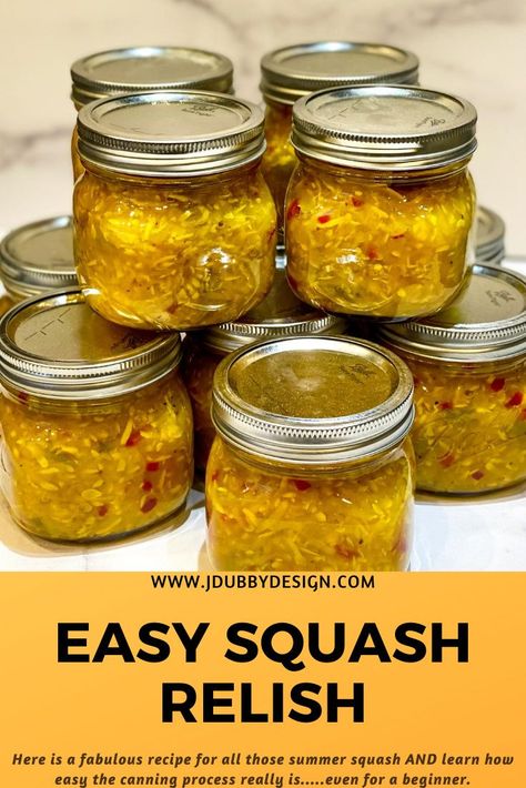 Sweet Squash Relish Canning Recipe, Zucchini Chow Chow Recipe, Canned Summer Squash Recipes, Canned Yellow Squash Recipes, Squash Relish Recipe Yellow, Canning Squash For Beginners, Pickled Squash Canning, Squash Chow Chow Recipe, Canning Squash Recipes