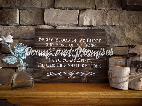 Custom home decor and decals to help make your home truly yours! Scottish Wedding Themes, Scottish Wedding Traditions, Romantic Wedding Vows, Outlander Wedding, Wedding Vow Art, Dark Wedding Theme, Outlander Gifts, Blood And Bone, Viking Wedding