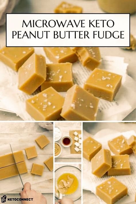 Desserts Peanut Butter, Easy Microwave Desserts, Microwave Desserts, Microwave Peanut Butter Fudge, Keto Banana Bread, Peanut Butter Fudge Recipe, Peanut Butter Fudge Easy, Keto Fudge, Sugar Free Peanut Butter