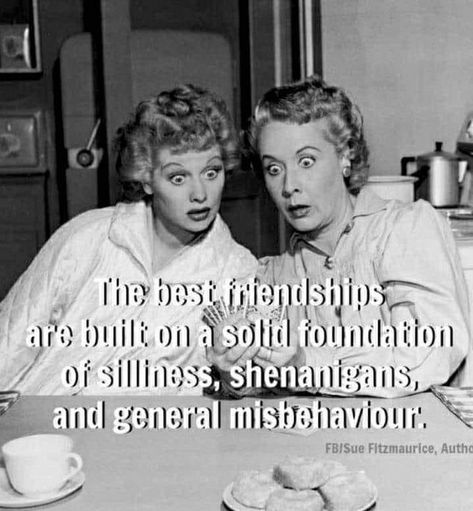 Lucy And Ethel, Shenanigans Quotes, Tattoos Outdoors, I Love Lucy Show, Quotes Hilarious, Funny Birthday Meme, Work Bestie, Funny Today, Best Friendship Quotes