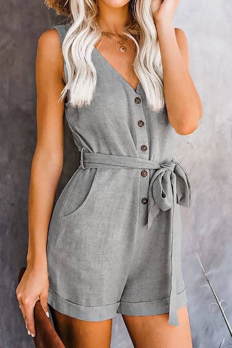 Jumpsuits Casual, Womens Jumpsuits Casual, Pocket Jumpsuit, Jumpsuit Casual, Neck Bow, Woman Weaving, Casual Jumpsuit, Sleeveless Jumpsuits, Girls Rompers