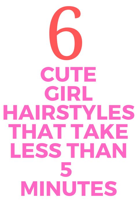 6 CUTE Hairstyles for Girls That Take Less Than 5 Minutes - Looking for some quick styles? Here are 6 hairstyles that take less than 5 minutes! Easy Hairstyles For Moms, Hairstyles For Moms, Quick Styles, 5 Minute Hairstyles, Hairstyles For Girls, Running Late, Everything About You, Mermaid Hair