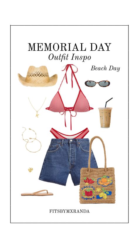 Memorial Day Beach Outfit | LTK IN BIO #outfitinspo #outfit Day Outfit, Beach Day, Beach Outfit, Memorial Day, Outfit Of The Day, Outfit Inspo