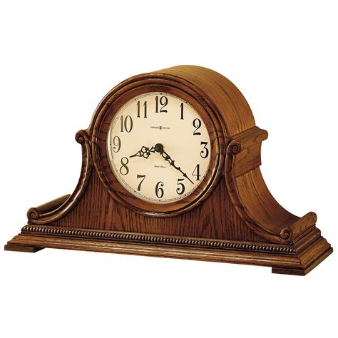 Howard Miller Hillsborough Yorkshire Oak Quartz Analog Tabletop Clock & Reviews | Perigold Oak Mantel, Dentil Moulding, Classic Clocks, Howard Miller, Woodworking Furniture Plans, Shelf Clock, Table Clocks, Clock Gift, Mantel Clocks