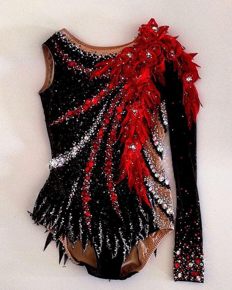 Fancy Leotard, Rhythmic Gymnastics Training Clothes, Rhythmic Gymnastic Costumes, Unitards Rhythmic Gymnastics, Gymnastics Suits, Rithmic Gymnastics Leotard, Rhythmic Gymnastics Leotards Red Black, Rhythmic Gymnastics Costumes, Gymnastics Costumes