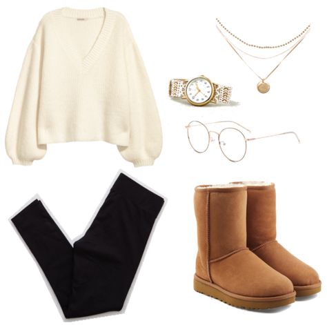 outfit 2 Outfits With Uggs Boots, Autumnal Outfits, Uggs Women, Prego Outfits, Outfit With Uggs, Boho Winter Outfits, Ugg Boots Outfit, College Outfits Casual, College Outfits Comfy