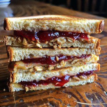 ### Classic PB&J Sandwich The PB&J sandwich is a timeless favorite, loved for its simplicity and delicious combination of flavors. Perfect for a quick lunch or a snack, this classic sandwich never goes out of style. **Ingredients:** - 2 slices of bread (white, whole wheat, or your favorite variety) - 2 tbsp peanut butter (smooth or crunchy) - 2 tbsp jelly or jam (grape, strawberry, or your favorite flavor) **Instructions:** 1. **Spread the peanut butter:** Take one slice of bread and sprea... Pb And J Sandwich, Pbj Sandwich, Peanut Butter Slice, Culture Collage, Jelly Slice, Pb And J, Jam Sandwich, Peanut Butter And Jelly Sandwich, Classic Sandwich