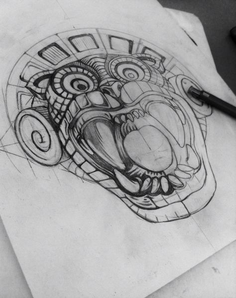 Cabeza de Jaguar Mayan Jaguar, Aztec Warrior Tattoo, Hands Of Stone, Jaguar Tattoo, Aztec Symbols, Mayan Tattoos, Mexican Art Tattoos, Aztec Tattoo Designs, Maya Art