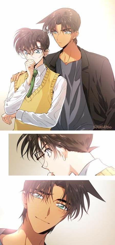 East and West detective Kudo Shinichi and Hattori Heiji Heiji Hattori, Detective Conan Shinichi, Conan Detective, Kaito Kuroba, Conan Comics, Kid Detectives, Magic For Kids, Detective Conan Wallpapers, Kudo Shinichi