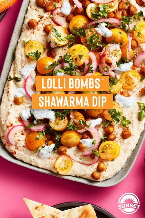 30 minutes. Serves 6-8 . Make this easy, DIY Lolli Bombs™ Shawarma Dip for any gathering all year round. This family-friendly hummus dish is perfect for spring and summer, charcuterie boards, snack trays, easy appetizers and more! Shawarma Hummus, Dill Yogurt Sauce, Summer Charcuterie, Snack Trays, Hummus Dip, Easy Appetizers, Yogurt Sauce, Snack Tray, Roasted Chickpeas