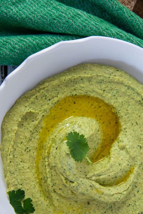 Cilantro Jalapeño Hummus Recipe, Cilantro Jalapeño Hummus, No Chickpea Hummus, Cilantro Lime Hummus Recipe, Pita Jungle Cilantro Jalapeno Hummus, How To Cook Chickpeas From Dry, Hummus From Dried Chickpeas, Jalepeno Hummus, Cilantro Hummus Recipe