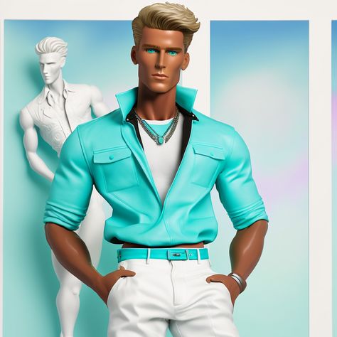 Ken Doll Outfits For Men, Ken Doll Outfits, Aqua Outfit, Boyfriend Fashion, Male Toys, Superman Artwork, Ken Dolls, Barbie Family, Valley Of The Dolls