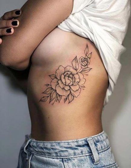 Tato Nama, Rosen Tattoo Frau, Small Rib Tattoos, Rib Tattoos For Women, Inspiration Tattoos, Cat Tattoos, Tattoo Women, Tiny Tattoo, Mandala Tattoo Design