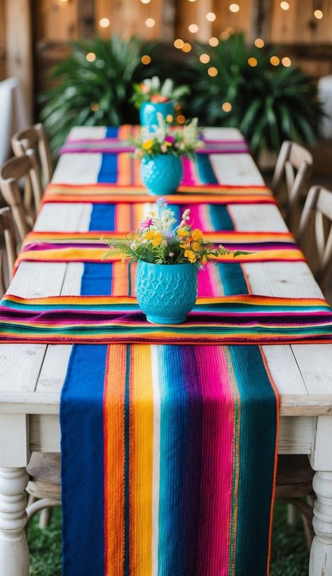 30 Mexican Farmhouse Decor Ideas: Cozy And Colorful Inspiration For Your Home Mexican Farmhouse Decor, Mexican Farmhouse, Mexican Brunch, Zapotec Rugs, Tin Mirrors, Brunch Decor, Pine Cabinets, Saltillo Tile, Iron Candle Holders