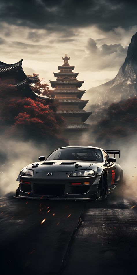 In this single image, witness the iconic Toyota Supra, a symbol of automotive excellence and performance. With its sleek lines and powerful presence, this legendary sports car embodies the spirit of speed and precision. From its distinctive front grille to its dynamic curves, the Supra's design is a testament to its heritage and commitment to innovation. Toyota Mk4 Supra, Best Lyrics, Motor Mobil, Toyota Supra Mk4, Sports Car Wallpaper, Cool Car Pictures, Drift Cars, Modified Cars, Sports Cars Luxury