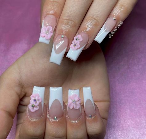 Nails Acrylic Birthday Set, Nails Acrylic Birthday, Acrylic Nails Medium Length, Nail Designs Square, Acrylic Nails Medium, Quince Nails, Birthday Nail, Nails Medium Length, Color For Nails