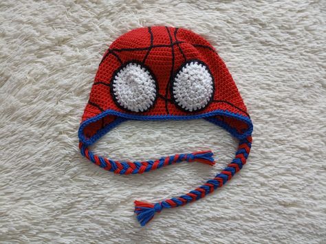 Mayday Beanie, Crochet Spiderman Beanie, Spiderman Beanie, Crochet Spiderman, Man Stuff, Crochet Ideas, Made It, Random Stuff, Crochet Projects