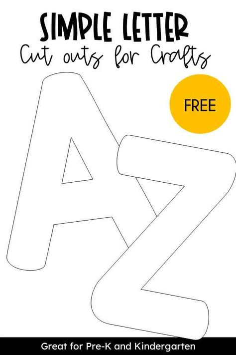 Abc Letter Crafts, Preschool Letter Printables Free, Abc Stencils Printables, Crafts For Alphabet Letters, Free Letter Craft Printables, Letter Colouring Free Printables, Making Alphabet Letters, The Alphabet In Different Fonts, Alphabet Pages Printable