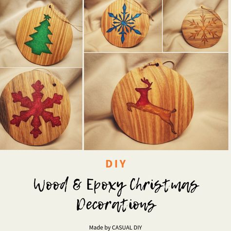 In this video I will show you how you can make your own wooden Christmas decorations with epoxy resin inlay. All the stencils will be available on my website for free! Go and download your copy - https://www.casualdiy.com Epoxy Christmas, Epoxy Resin Diy, Wood Epoxy, Wooden Christmas Decorations, Free Stencils, Christmas Projects Diy, Christmas Wood Crafts, Resin Furniture, Epoxy Resin Crafts