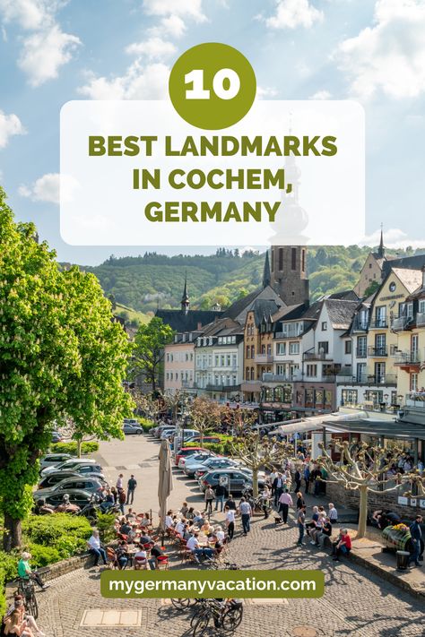 Discover the 10 Best Landmarks in Cochem, Germany! 🏰 From the stunning Reichsburg Castle to the historic Cochem Old Town, explore the must-see sights in this charming Moselle Valley town. Plan your visit and uncover the beauty and history of Cochem. Cochem Germany, Germany Travel Destinations, Aachen Germany, Germany Vacation, Frankfurt Airport, Overseas Travel, Backpacking Europe, Medieval Town, Germany Travel