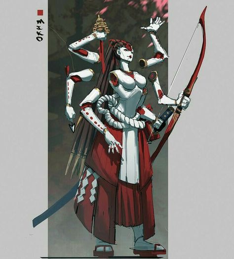 Japanese Character Design, Japanese Monster, Arte Robot, 다크 판타지, Fantasy Warrior, Creature Concept, Monster Art, 영감을 주는 캐릭터, Character Creation