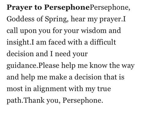 Signs Persephone Wants To Work With You, Devotional Acts To Persephone, Persephone Sigil, Persephone Offering, Persephone Offerings, Persephone Witchcraft, Persephone Prayer, Hellenic Paganism, Queen Persephone