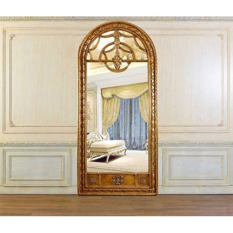 A&B Home Rectangle Floor Mirror & Reviews | Wayfair Cheval Mirror, Full Length Mirror Wall, Italian Decor, Mirror Design Wall, A&b Home, Arch Mirror, Wall Accent, House Bedroom, Wood Wall Mirror