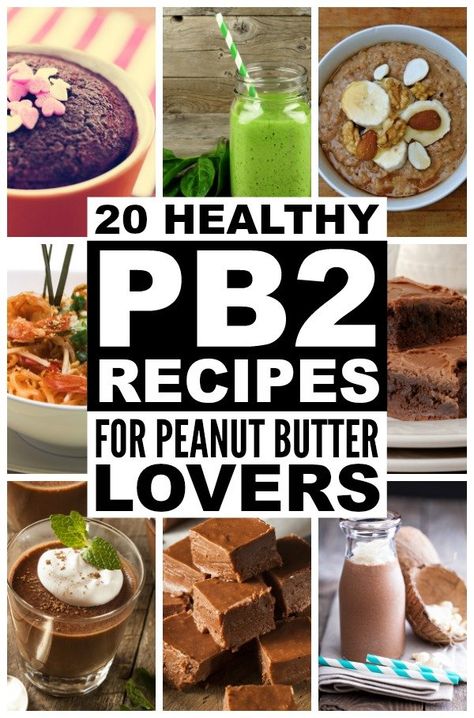 20 Healthy PB2 Recipes For Peanut Butter Lovers Best Peanut Butter Recipes, Peanut Recipes Snacks, Healthy Thai Chicken, Flourless Chocolate Brownies, Peanut Butter Powder Recipes, Pb2 Recipes, Pb Fit, Shrimp Pad Thai, Weight Watcher Smoothies