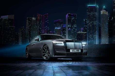 The new Ghost has a familiar twin-turbo V-12, but the Black Badge increases output to 592 horsepower with an accompanying blacked-out appearance. Top 10 Luxury Cars, Rolls Royce Ghost Black, Rolls Royce Black, Rolls Royce Ghost, Rolls Royce Wraith, Luxurious Cars, Bentley Continental Gt, Rolls Royce Phantom, Most Expensive Car