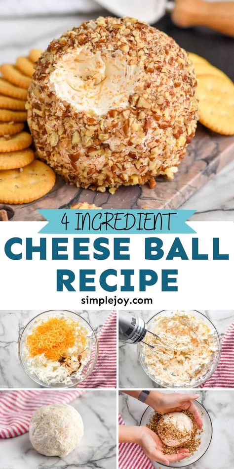 A Cheese Ball recipe is a classic appetizer that everyone can get behind. This simple and easy 5 ingredient recipe is the perfect party food. Italian Cheese Ball Recipes, Cheese Log Recipes Holidays, Easy Cheese Balls 3 Ingredients, Gluten Free Cheeseball Recipes, Easy Food For Get Togethers, The Best Cheese Ball Recipes, Charcuterie Cheese Ball, Small Cheese Ball Recipes, Recipes For Cheese Balls