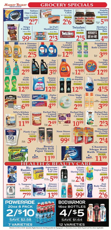 Market Basket Weekly Ad Preview June 4 – 10, 2023 – Market Basket ad sale valid 6/4/23 – 6/10/23. Find here the best Market Basket Circular this week in Local United States Store, the latest coupons and deals on Grocery. Save time and money with Weeklyadsnews.com! Also you can see early ad for Market Basket weekly flyer here. Grocery Store Advertising Design, Market Basket Grocery Store, Supermarket Opening Poster, Grocery Discount Poster, Vintage Grocery Store Ads, Grocery Store Flyers, Supermarket Illustration Grocery Store, Grocery Flyer, Grocery Store Ads