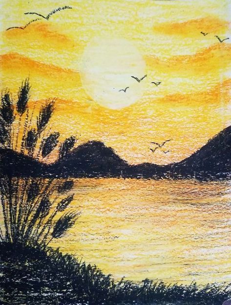 Inktober 2023 Golden, Golden Hour Drawing, Golden Inktober, Inktober 2023, Oil Pastel Colours, Art Journal Resources, Color Pencil Art, Colored Pencil, Pencil Art