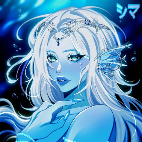 Siren Oc Art Female, Mermaid Oc Girl, Female Alien Character Design, Siren Oc Art, Mermaid Oc Art, Female Monster Oc, Siren Pfp, Siren Character Design, Beautiful Mermaid Drawing