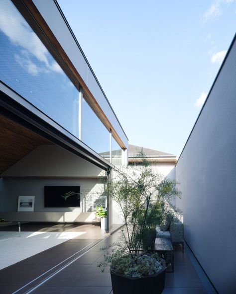 Apollo Architects & Associates has completed Laxus. Japanese Architecture House, Italian Furniture Modern, Japan Architecture, Exposed Concrete, Outdoor Living Room, Japanese Architecture, Italian Furniture, Japanese House, New Home Designs