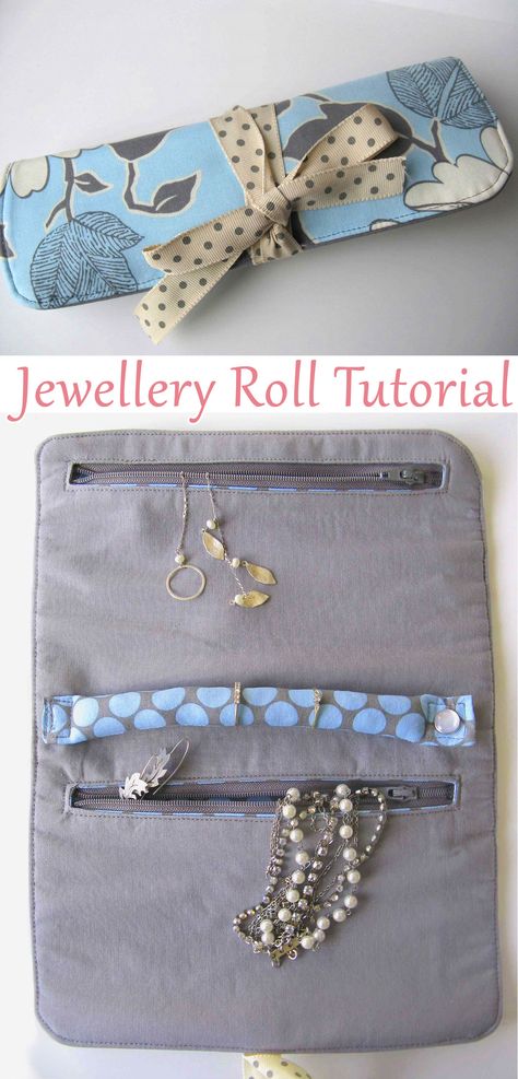 Travel jewelry case tutorial diy necklace roll, diy necklace travel case, Travel Jewelry Case – Free Sewing Pattern and Tutorial. Jewellery Roll Pattern, Jewelry Roll Pattern, Sew Jewelry Organizer, Diy Jewelry Roll, Necklace Roll, Handbag Patterns Free, Sewing Projects Home, Jewellery Roll, Tree Jewelry Holder