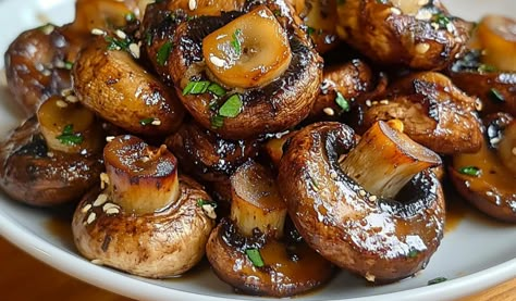 Steakhouse Garlic Butter Mushrooms - Valerie Recipes Button Mushroom Recipes, Asparagus Stuffed Chicken, Butter Mushrooms, Asparagus Stuffed Chicken Breast, Steakhouse Recipes, Garlic Butter Mushrooms, Mushroom Recipes Healthy, Asparagus And Mushrooms, Stuffed Chicken Breast