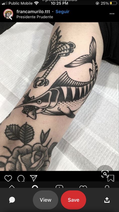 Austin Tattoo, Nautical Tattoo Sleeve, Abstract Tattoo Ideas, Left Arm Tattoos, Hunter Tattoo, Traditional Tattoo Sleeve, Flash Tattoo Designs, Inspiration Tattoos, Shark Tattoos