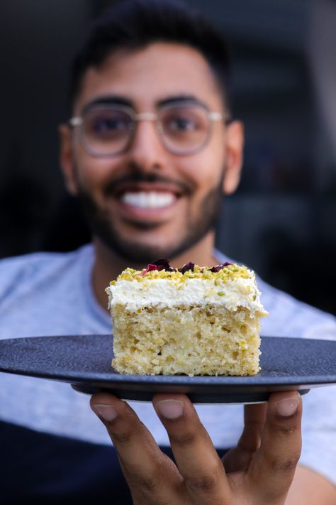 Pistachio Kulfi Milk Cake - Dish by Rish Pistachio Kulfi, Vegan Sweetened Condensed Milk, Pistachio Milk, Sweet Whipped Cream, Chai Recipe, Pistachio Cream, Summer Baking, Cookie Spread, Eggless Cake