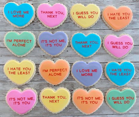 Anti Valentines Day Cookies, Valentines Quotes Funny, Rabbit Ideas, Valentines Snacks, Valentine Sugar Cookies, Valentine Photo Shoot, Anti Valentines, Bakery Ideas, Anti Valentines Day