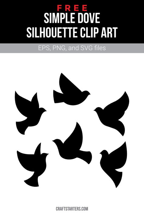 Dove Svg Free, Dove Sillouhette, Silhouette Art Ideas Simple, Birds Shapes, Classroom Auction Projects, Dove Silhouette, Draw Bird, Peace Garden, Church Banner