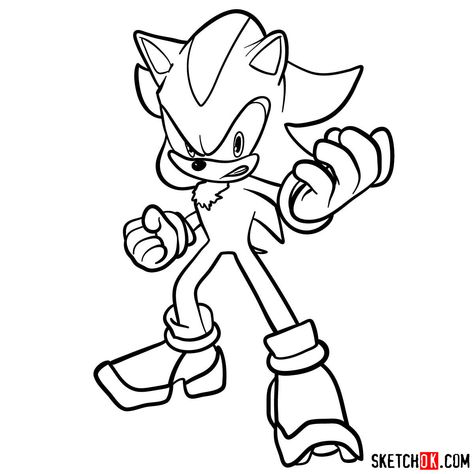 How to draw angry Shadow the Hedgehog Sonic The Hedgehog Coloring Pages, Sonic The Hedgehog Coloring, How To Draw Shadow, Hedgehog Colors, Super Coloring Pages, How To Draw Sonic, Hedgehog Drawing, Valentine Coloring Pages, Idina Menzel