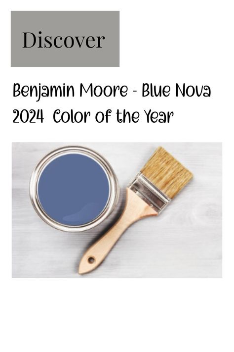 Benjamin Moore - Blue Nova 2024  Color of the Year Color Trends 2024, Benjamin Moore Blue, Blue Nova, Blue Paint Color, Most Popular Paint Colors, Paint Collection, Blue Front Door, Door Colors, Popular Paint Colors