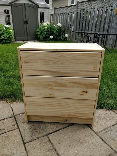 ikea rast 3 drawer chest hack 3 Drawer Chest As Nightstand, Rast 3 Drawer Chest Hack, Gursken Chest Of Drawers Hack, Ikea 3 Drawer Dresser Hacks, 3 Drawer Nightstand Makeover, Diy 3 Drawer Dresser, Rast Dresser, Ikea 3 Drawer Chest, 3 Drawer Dresser Makeover