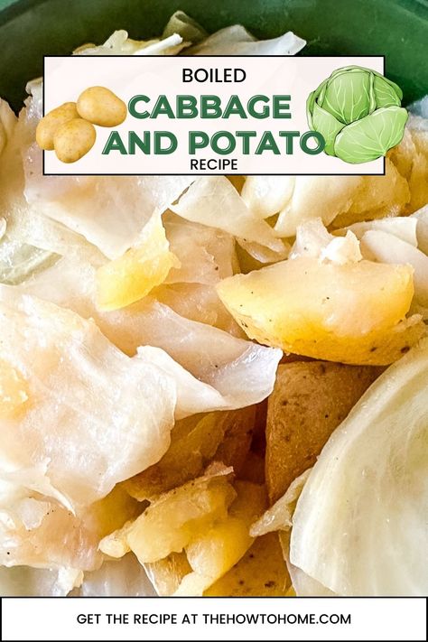 Discover pure comfort in every bite with this delightful boiled cabbage and potatoes recipe. A perfect balance of flavors that will warm your heart and satisfy your cravings. Try it today! Cabbage Green Beans And Potatoes, Boiled Cabbage Potatoes And Carrots, Cooked Cabbage Recipes Boiled, Crockpot Cabbage And Potatoes, Boiled Cabbage And Potatoes, Potato Cabbage Recipes, Best Boiled Cabbage Recipe, Potatoes And Cabbage Recipes, Cabbage And Potatoes Recipes