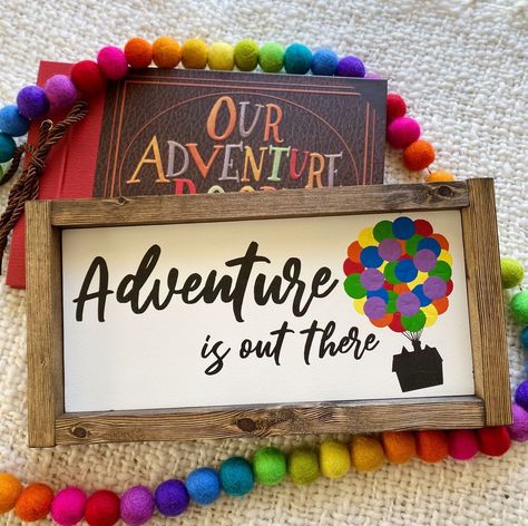 Pixar Party, 20th Bday, Outdoor Playhouse, Jay Kay, Up Movie, Adventure Decor, Adventure Signs, Graffiti Letters, Adventure Is Out There