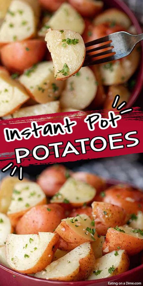 Red Potato Instant Pot Recipes, Instapot Red Potato Recipes, Red Potatoes In Instant Pot, Red Potato Instant Pot, Red Potato Recipes Instant Pot, Boiled Red Potato Recipes Easy, Instapot Red Potatoes, Boiled Red Potato Recipes, Crockpot Red Potatoes