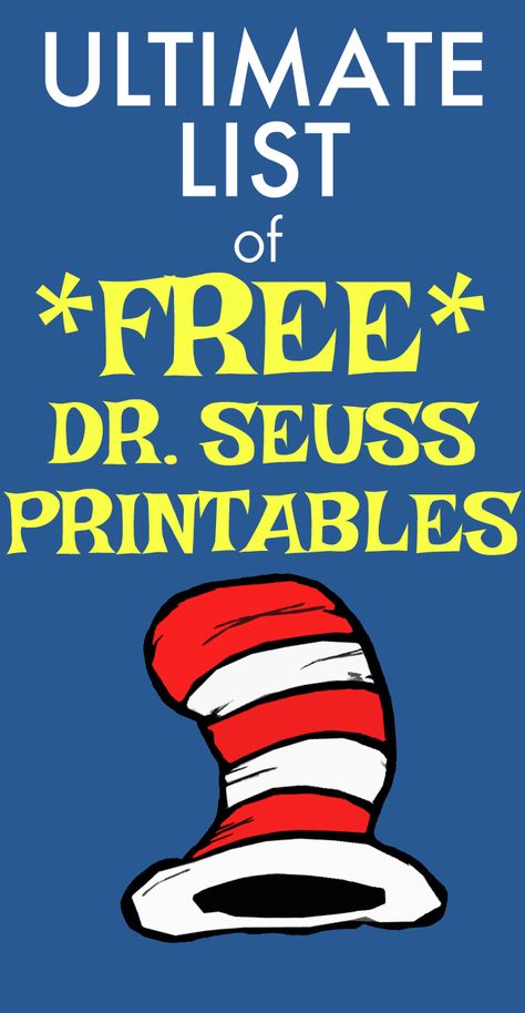 Dr Seuss Learning Activities Preschool, Dr Suess Reading Activities, Dr Seuss Cat In The Hat Activities, Dr. Seuss Preschool Crafts, Dr Seuss Fun Activities Kids, Dr Seuss Writing Kindergarten, Free Book Library Ideas, Dr Seuss Write The Room Free, Dr Seuss Library Ideas