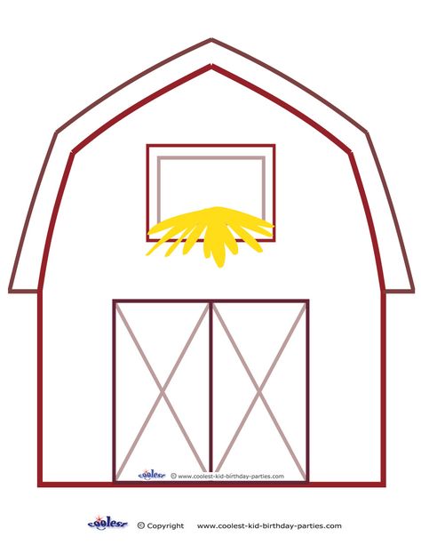 You can use this design in many creative ways. For example, you can print it on colored paper or print on white paper and let your kids color it in, a... Barn Crafts, Paper House Template, Farm Theme Preschool, Farm Animal Crafts, Quiet Book Templates, Animal Art Projects, Animal Templates, Barn Animals, Farm Activities