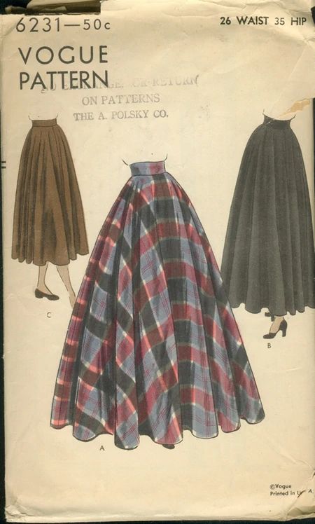 50s Skirt Pattern, Vintage Skirt Pattern, Historical Clothing Patterns, Journal December, Vintage Vogue Sewing Patterns, Ladies Home Journal, Retro Sewing Patterns, Home Journal, Vintage Dress Patterns